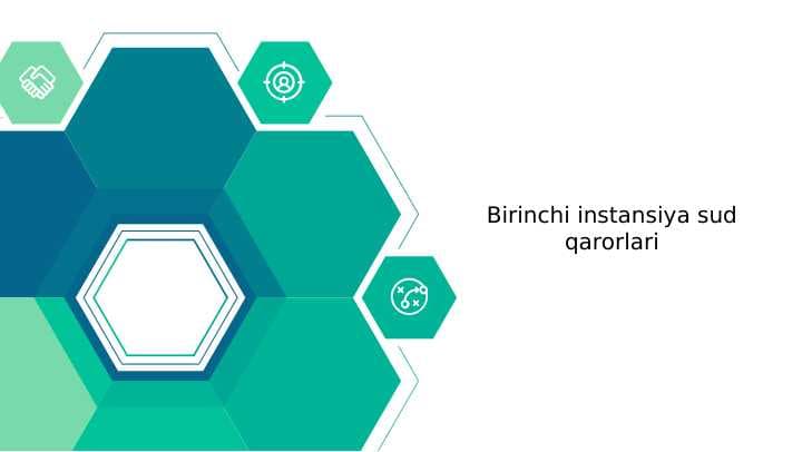 Birinchi instansiya sud qarorlari