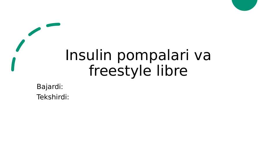 Insulin pompalari va freestyle libre