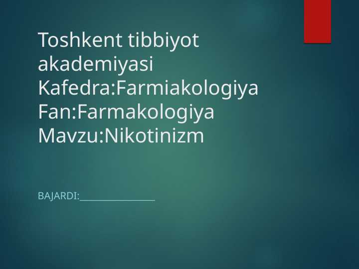 Nikotinizm