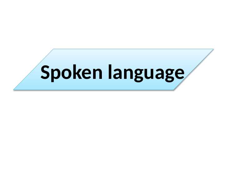 Spoken language