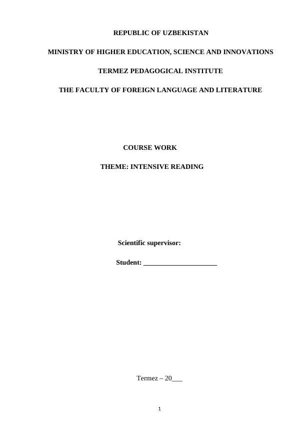 INTENSIVE READING