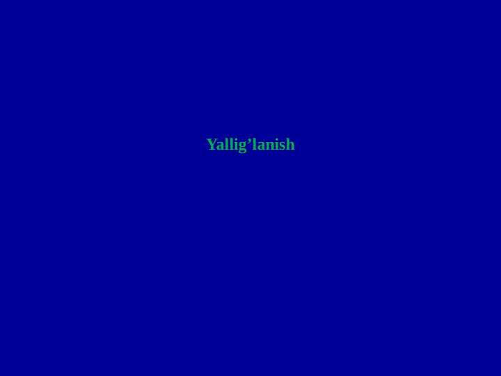 Yallig’lanish