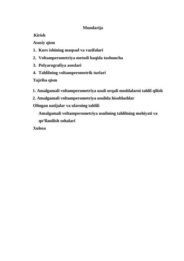 AMALGAMALI VOLTAMPEROMETRIYA