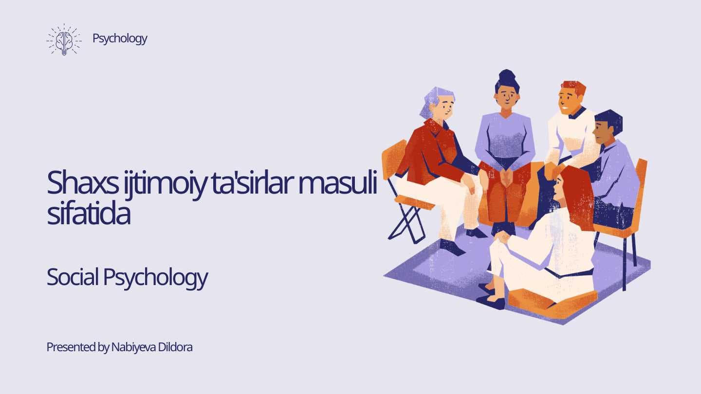 Shaxs ijtimoiy tasirlar mahsuli sifatida
