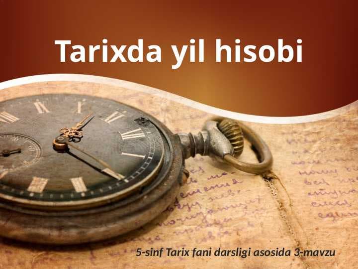 Tarixda yil xisobi