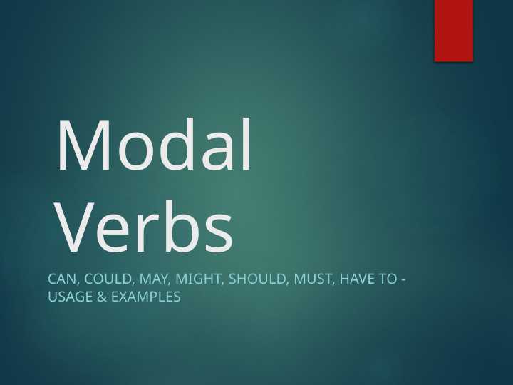 modal verbs