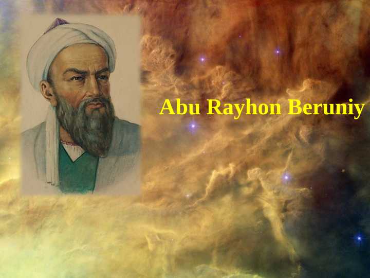 Abu Rayhon Beruniy slayd