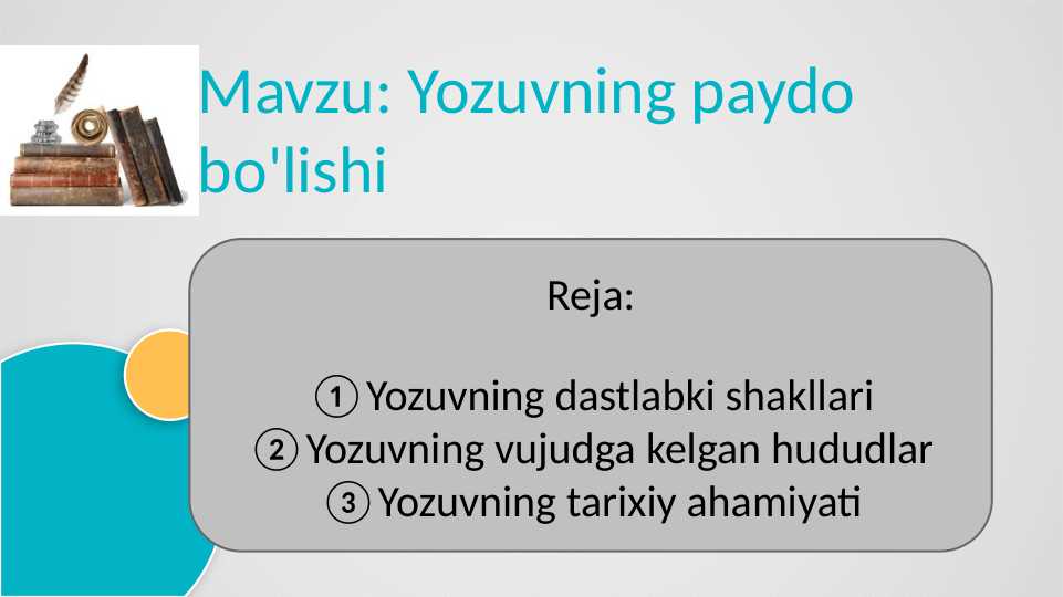 Yozuvning paydo bo'lishi