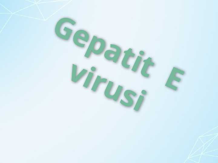 Gepatit  E  virusi