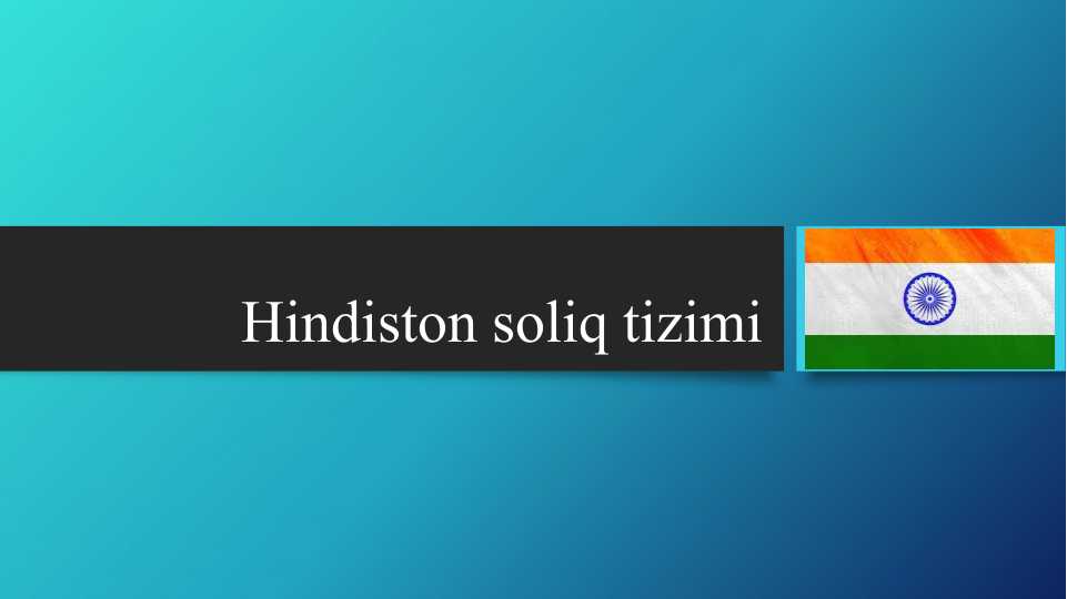 Hindiston soliq tizimi