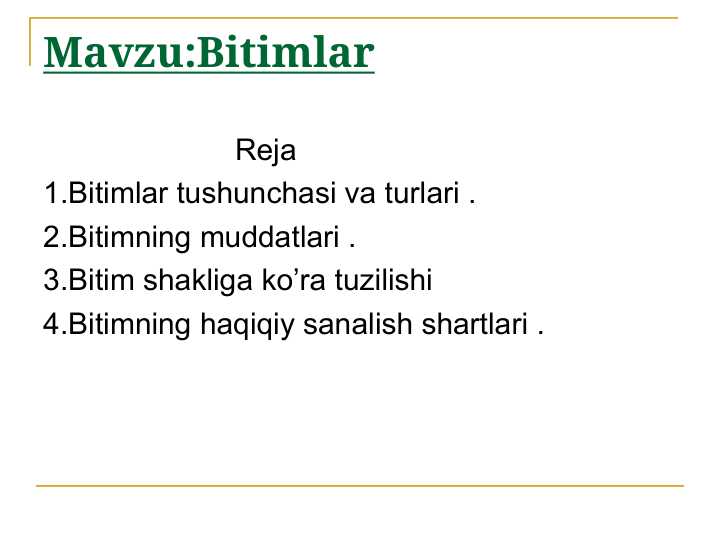 Bitimlar