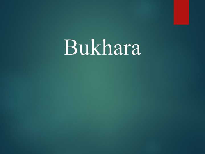 Bukhara