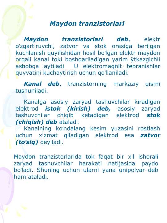 Maydon tranzistorlari
