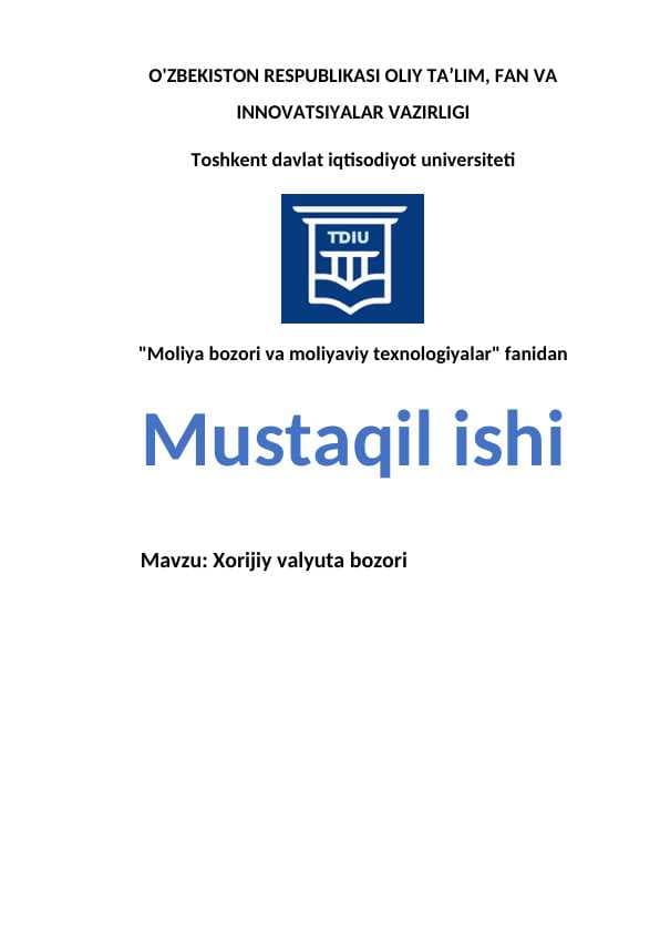 Xorijiy valyuta bozori