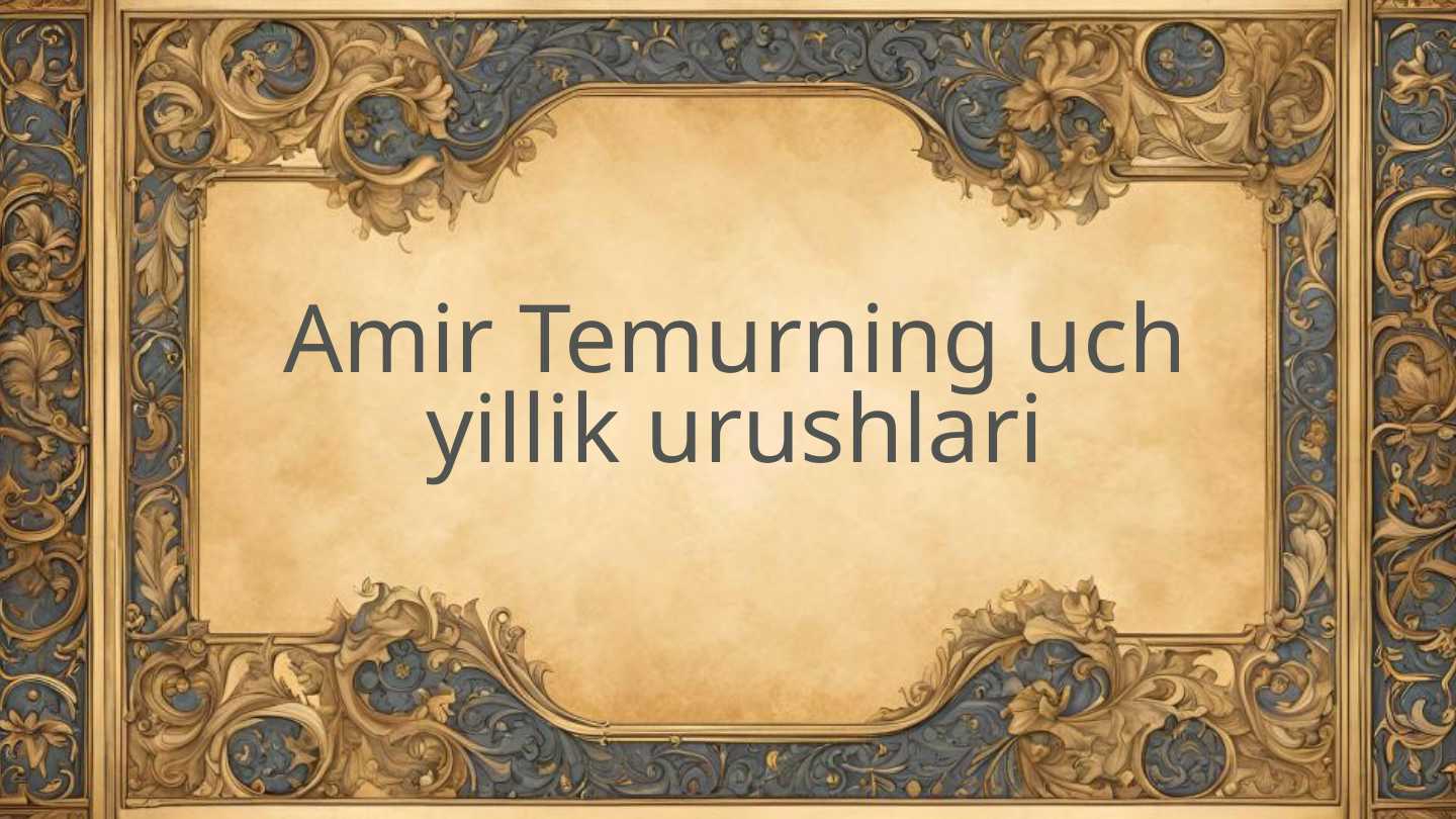 Amir Temurning uch yillik urushlari