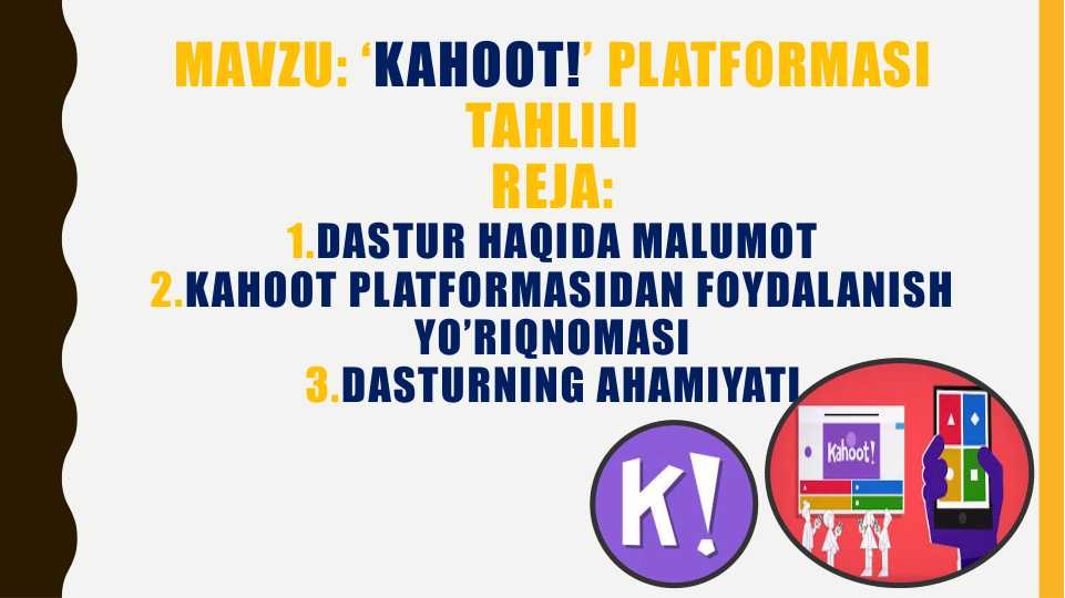 ‘kahoot!’ platformasi tahlili