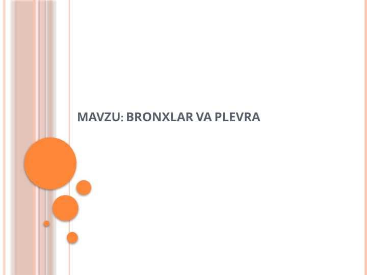 BRONXLAR VA PLEVRA