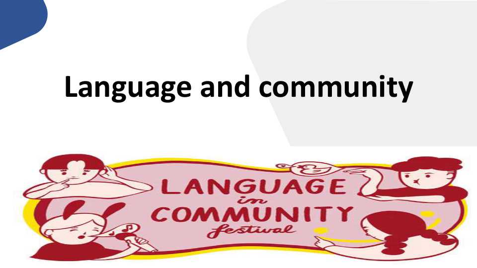 Language and community