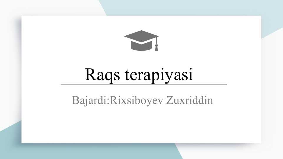Raqs terapiyasi slayd