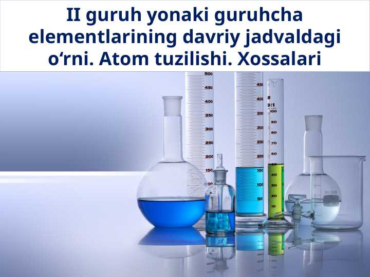 II B guruhcha elementlari