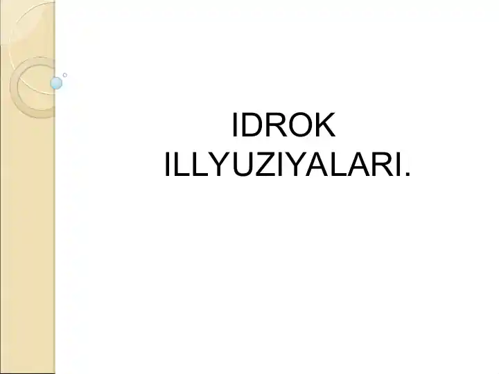 Idrok ILLYUZIYALARI