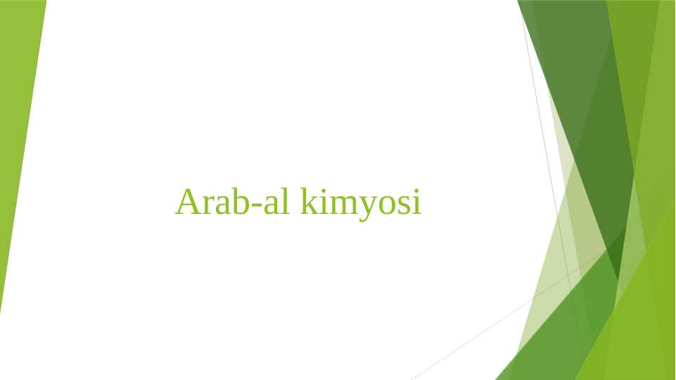 Arab-al kimyosi