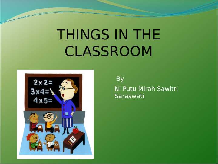 THINGS IN THE CLASSROOM