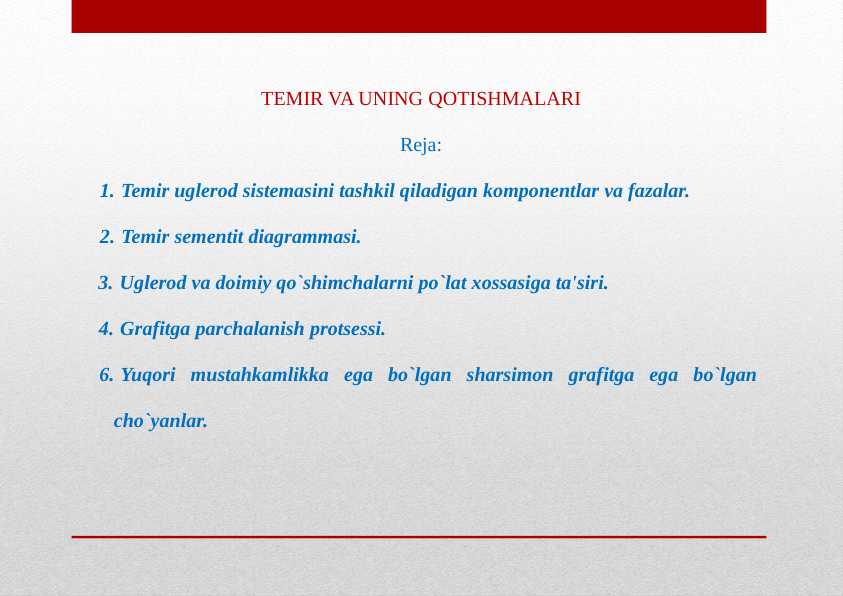 Temir va uning qotishmalari