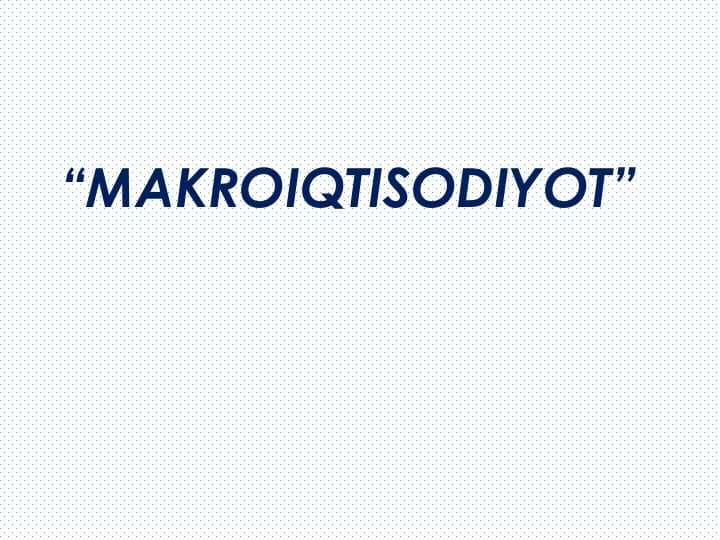 Pul bozorida muvozanat