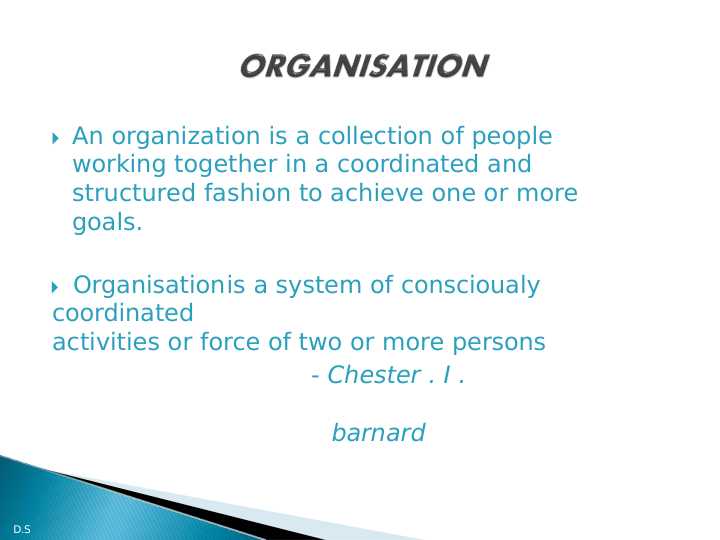Organisation
