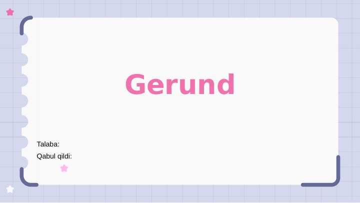 Gerund