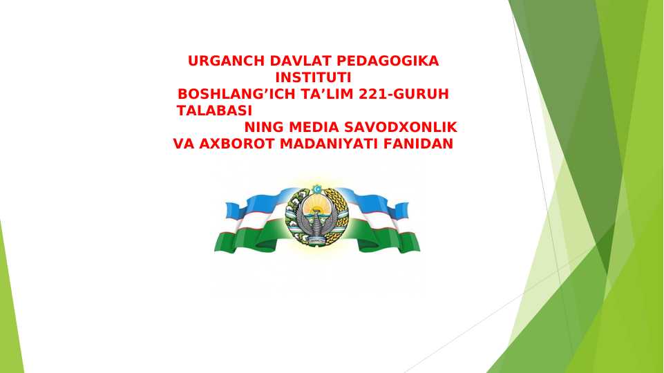 Televideniya- ijtimoiy faoliyat sifatida