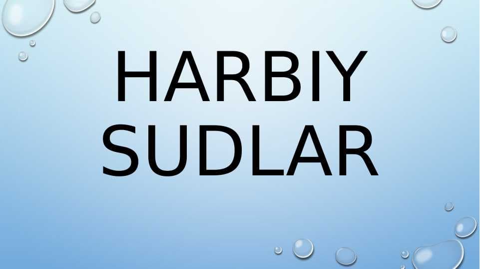 HARBIY SUDLAR
