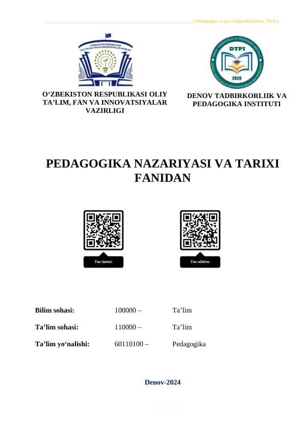 JAMOA TARBIYA OBYEKTI VA SUBYEKTI SIFTIDA.