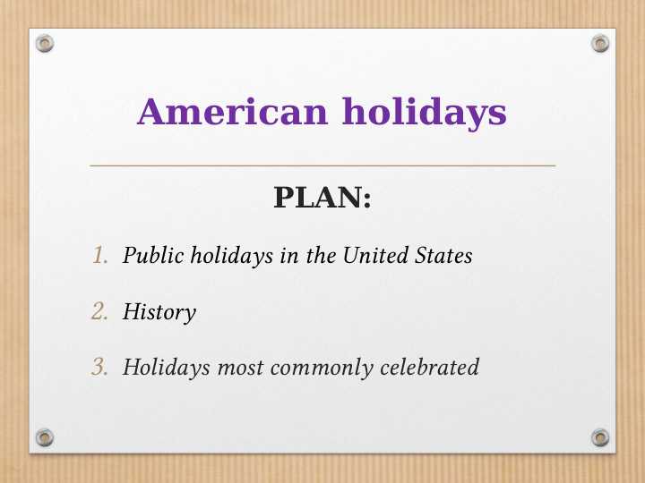 American holidays