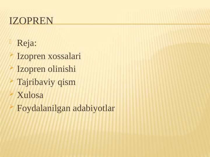 Izopren slayd