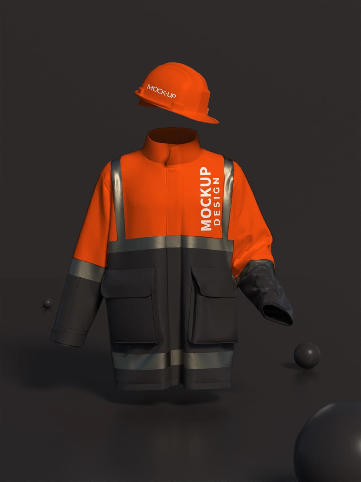 O't o'chiruvchi kiyim maketi | Firefighter outfit mockup