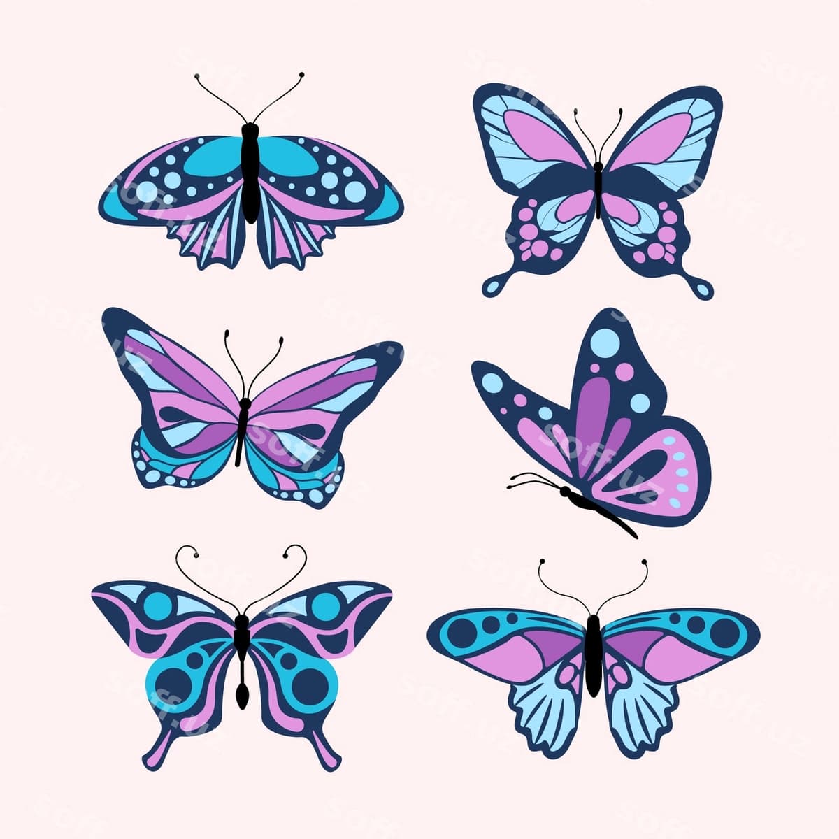 Tekis dizayn murch elementi | Flat design butterfly element