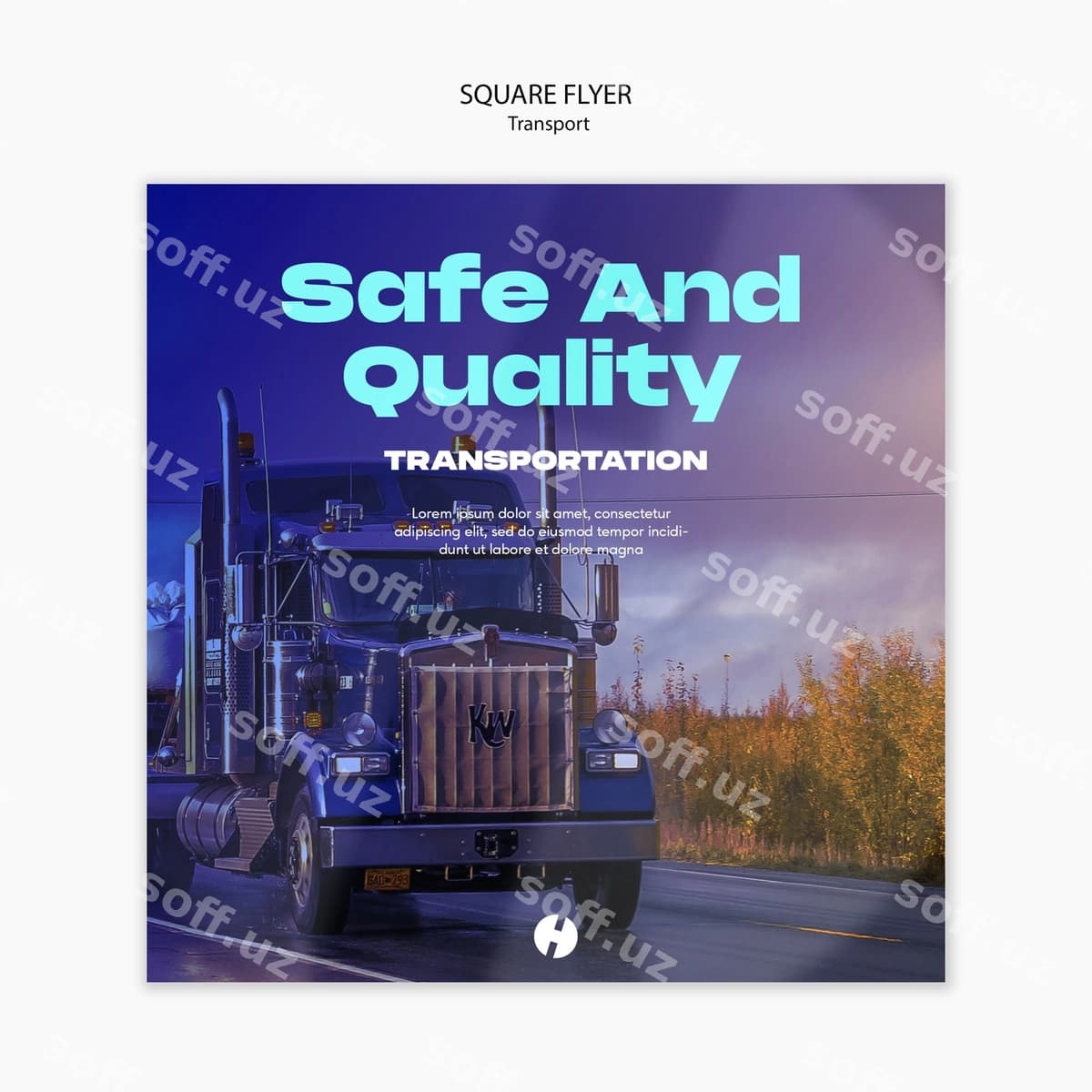 Tekis dizayn transport shabloni | Flat design transport template