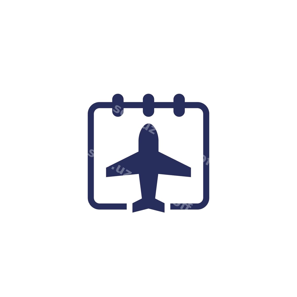 Reys taqvimi jadvali ikonkasi oq | Flight calendar schedule icon white