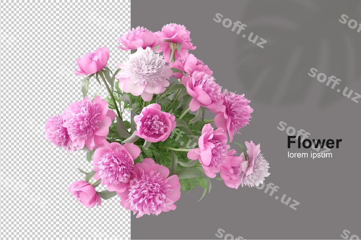 Gullar savati 3d renderlash | Flower basket 3d rendering