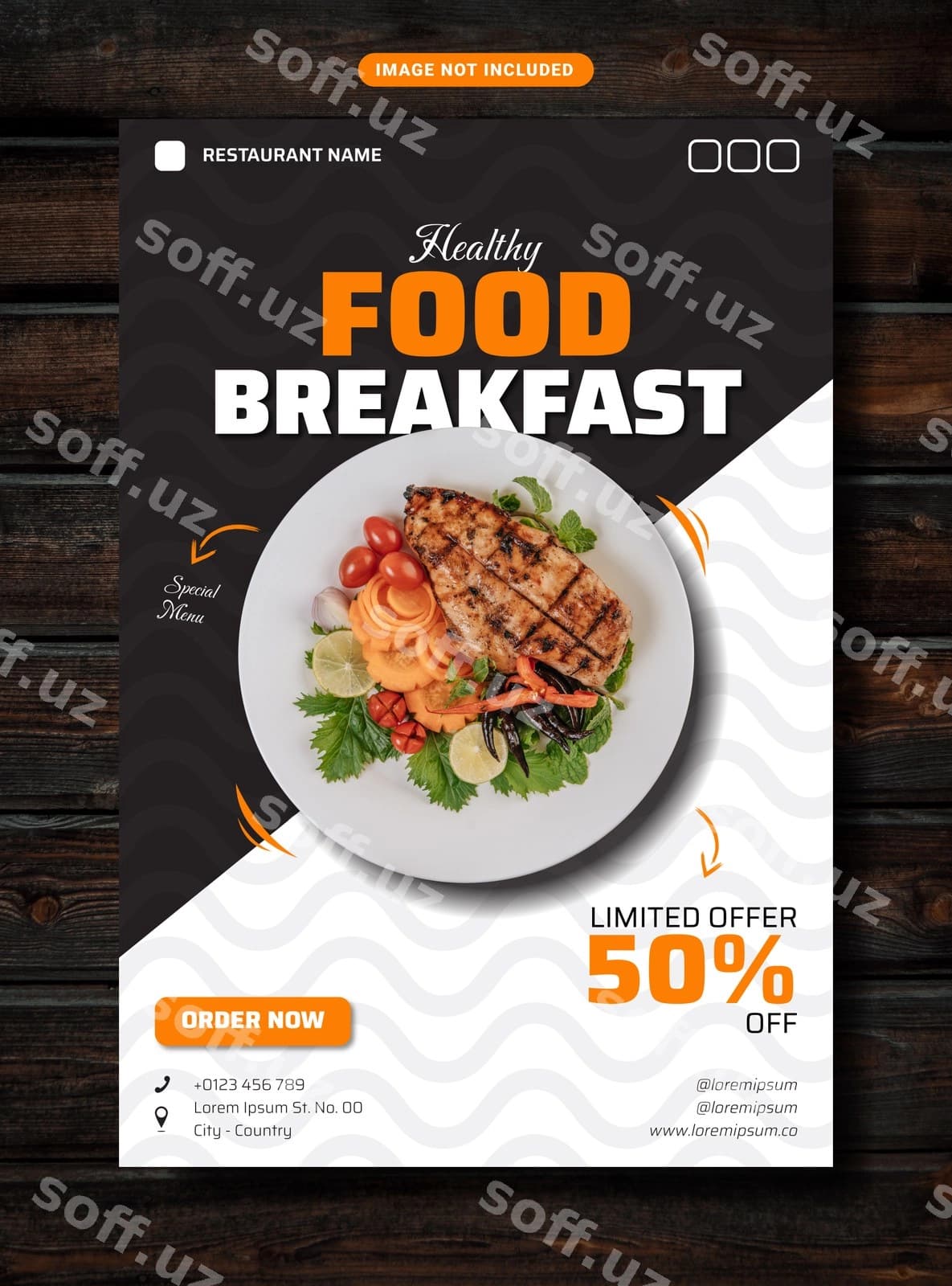 Flyer oziq-ovqat shabloni | Flyer food template