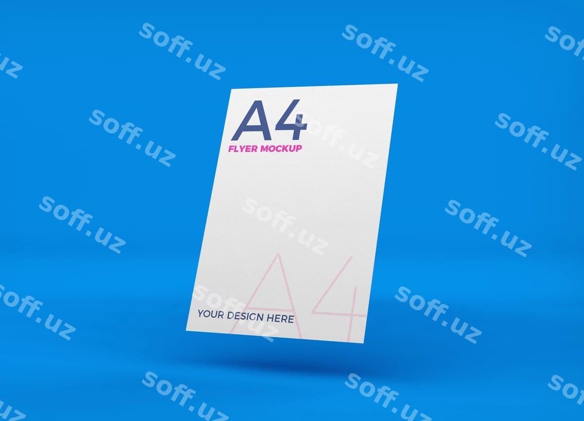 Flayer mokap dizaynining 3D renderi | Flyer mockup design 3d rendering