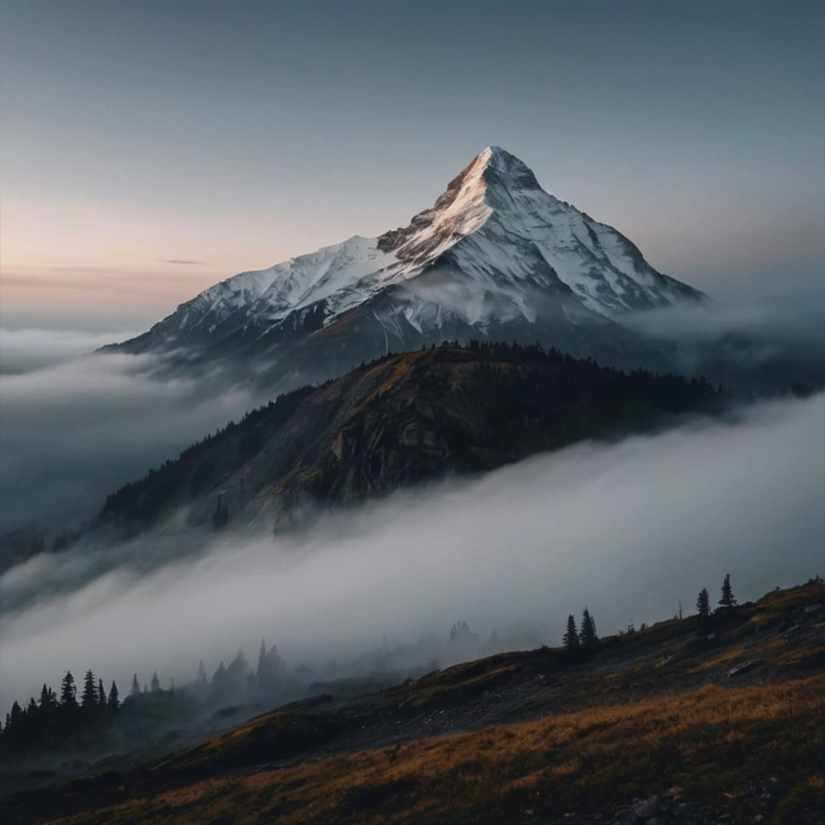 Tuman bulutlari tog' | Fog clouds mountain
