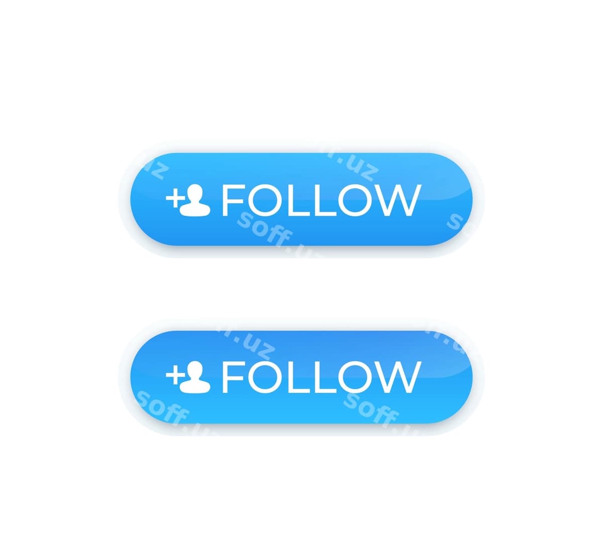 Follow tugmasi dizayn vektori | Follow button design vector