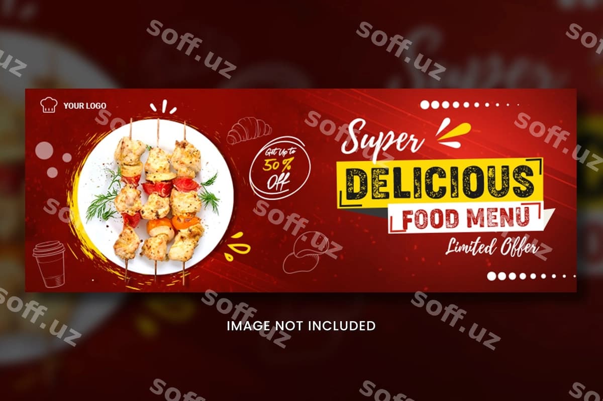 Oziq-ovqat banner shabloni | Food banner template
