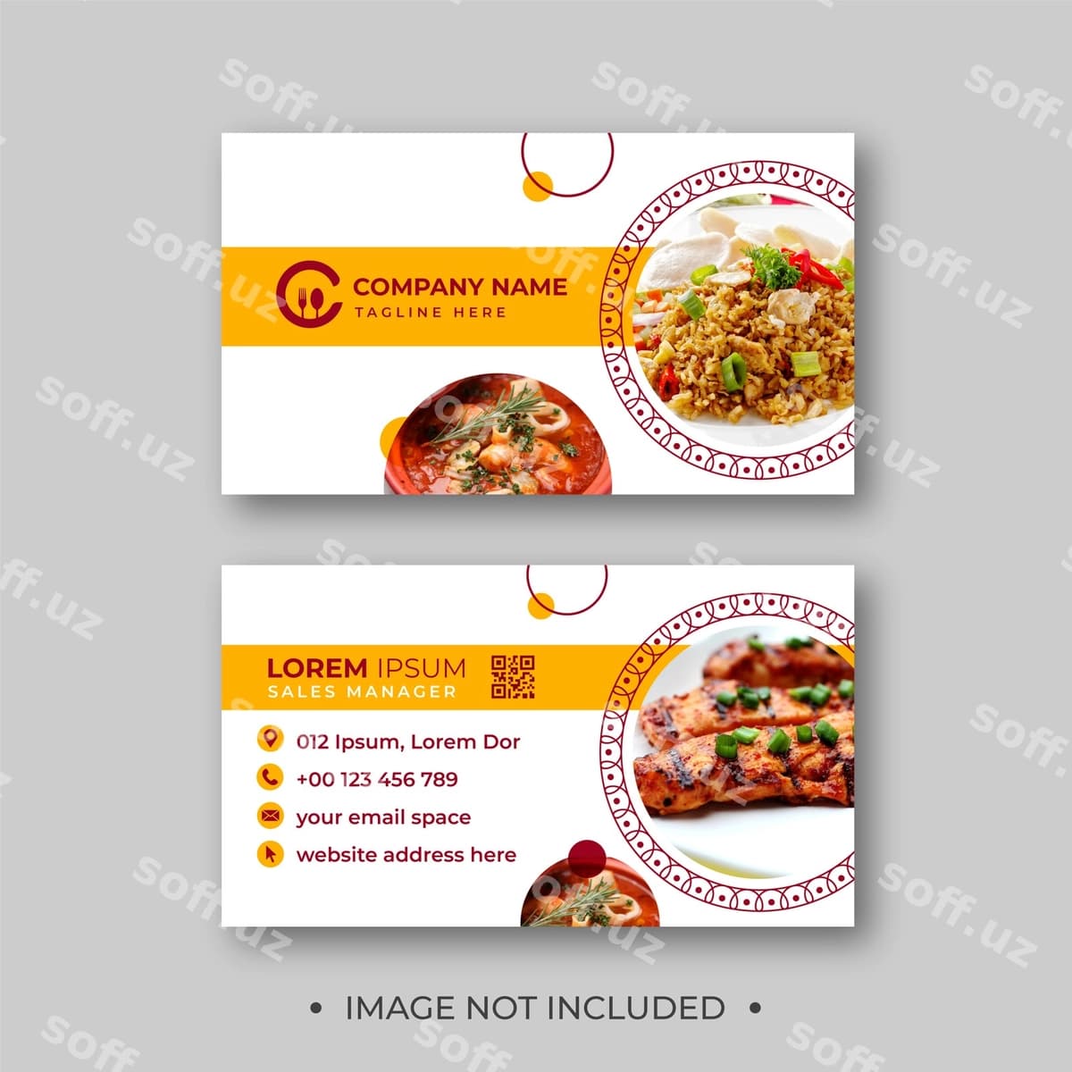 Ovqat va ichimlik biznes-karta | Food beverage business card