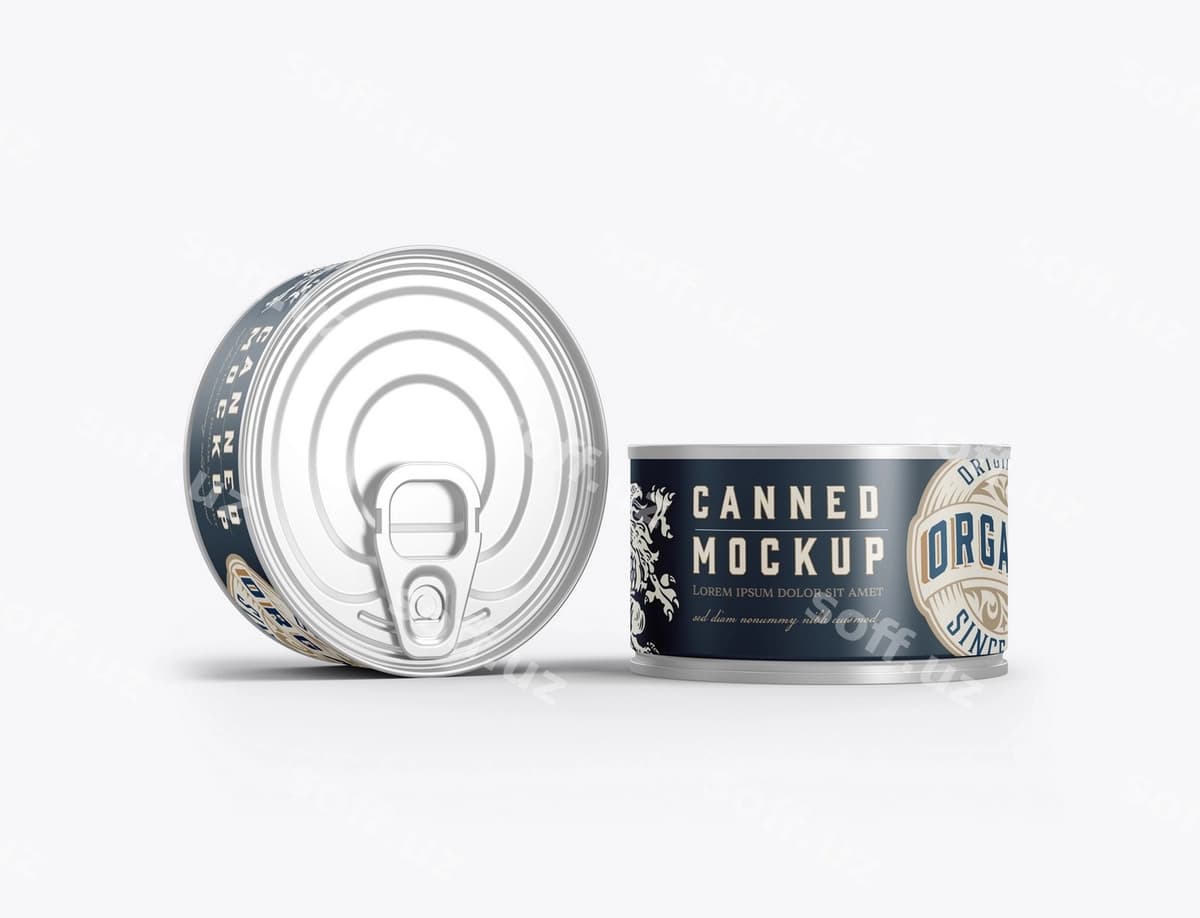 Ovqat mockup bo'lishi mumkin | Food can mockup