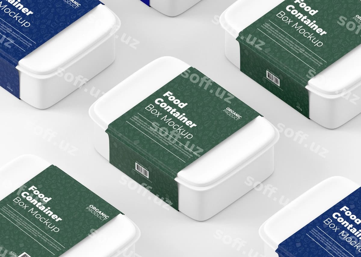 Ovqat konteyneri olib ketish namunasi | Food container takeaway mockup