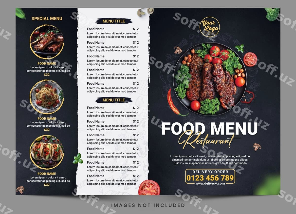 Ovqat reklamasi uchun premium shablon | Food promotion premium template